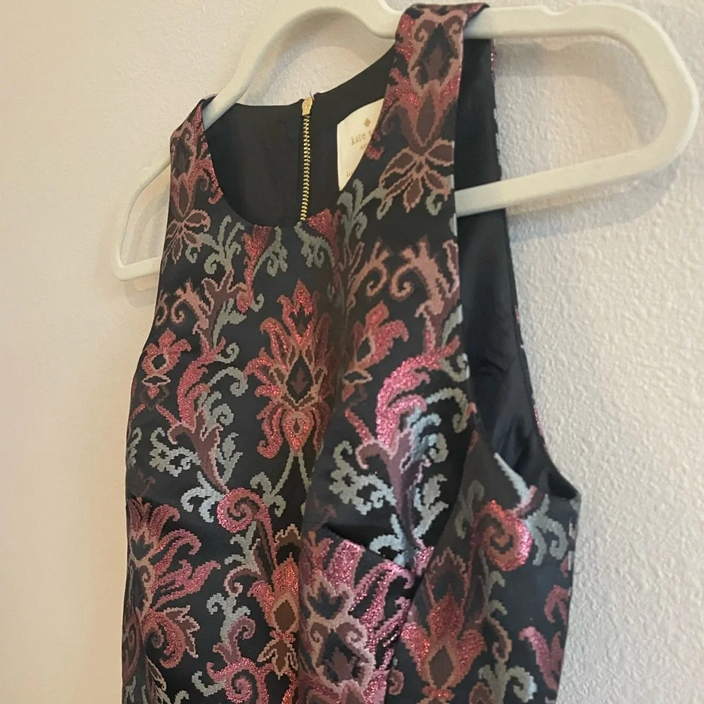 NWT kate spade Mini Dress Tapestry Jacquard Fit-and-Flare Women’s 4 Sleeveless